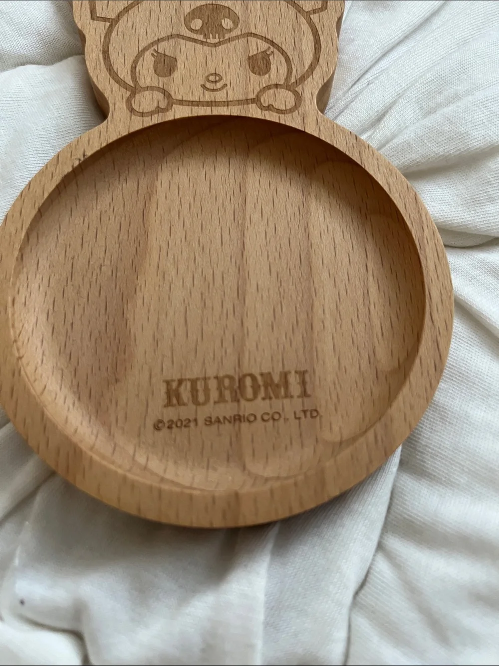 Sanrio Kuromi Wooden Jewelry Tray - Natural Brown